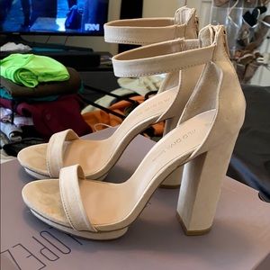 Nude Open Toe Heel
